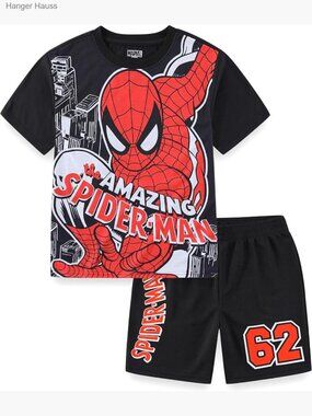 Spider-Man Short Sleeve T-Shirt and Shorts Set for Boys
